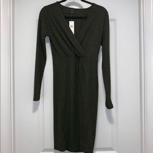 NWT Ann Taylor Long Sleeved Ribbed Sweater Dress